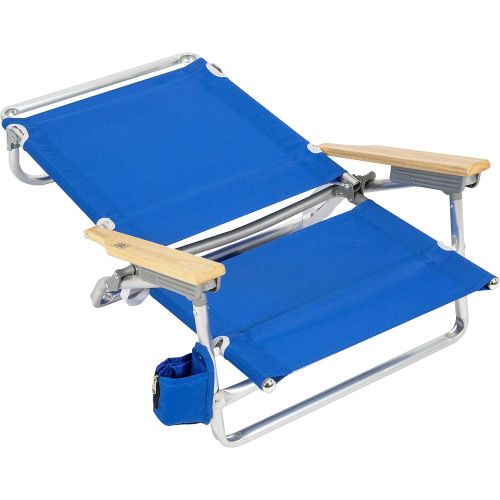  RIO Gear Rio Beach Classic 5 Position Lay Flat Folding Beach Chair - Pacific Blue