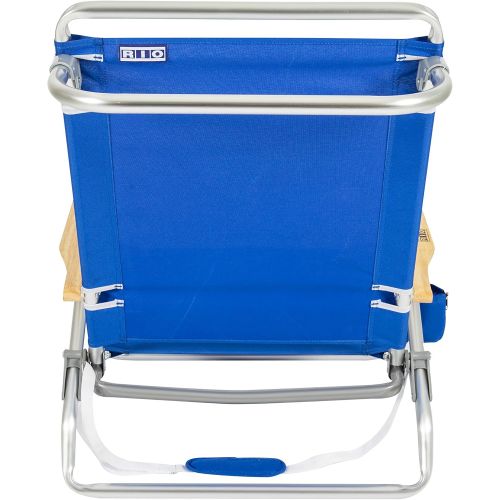  RIO Gear Rio Beach Classic 5 Position Lay Flat Folding Beach Chair - Pacific Blue