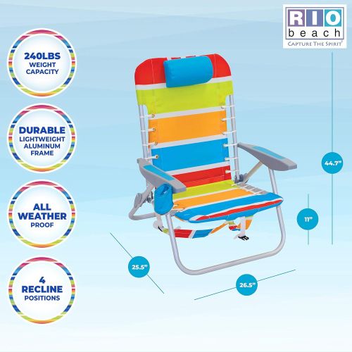  RIO Gear RIO Beach 4-Position Lace-Up Backpack Folding Beach Chair