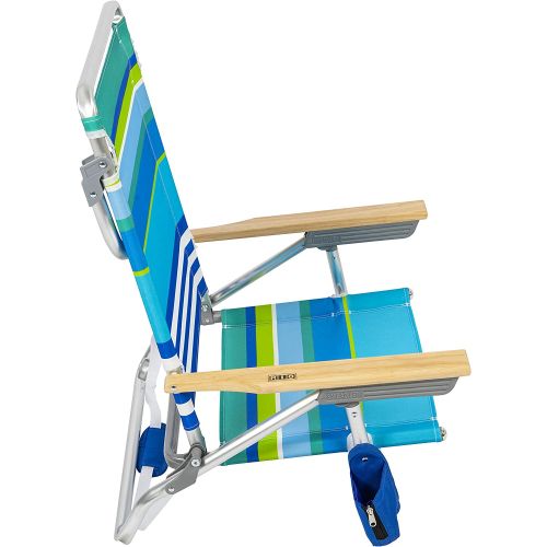  Rio Beach Classic 5 Position Lay Flat Folding Beach Chair