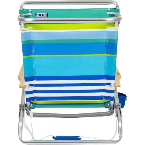  Rio Beach Classic 5 Position Lay Flat Folding Beach Chair