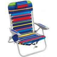 RIO Gear Rio Beach 4-Position Backpack Lace-Up Suspension Folding Beach Chair, Multi Stripe