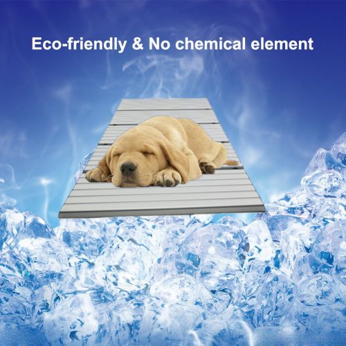  RIOGOO Pet Cooling Pad, Self Dog Cooling Indoor. Aluminum Alloy Foldable Cooling Mat for Dogs and Cats