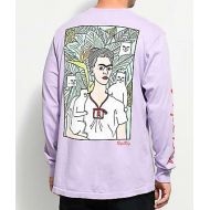 RIPNDIP Nermal Portrait Powder Purple Long Sleeve T-Shirt