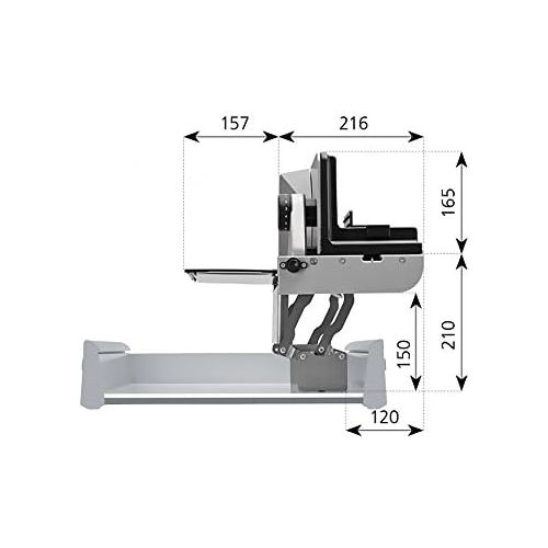  RITTER 546005 Metall-Einbau-Allesschneider AES 72 SR-H silbermetallic, rechts