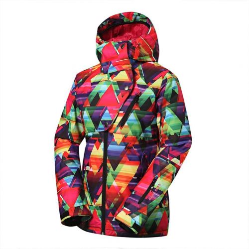  RIUIYELE Womens High Breathable Waterproof and Windproof Colorful Snowboard Printed Ski Jacket