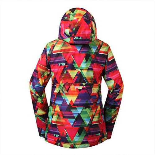  RIUIYELE Womens Ski Bib Suit Jacket Waterproof Snowboard colorful Printed Ski Jacket and Pants Set