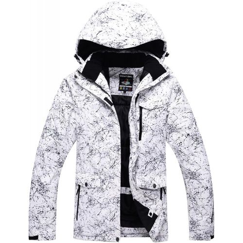  RIUIYELE Fashion Womens High Waterproof Windproof Snowboard Colorful Printed Ski Jacket and Pants