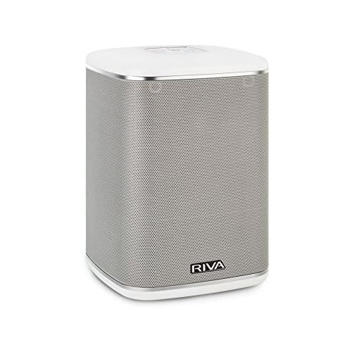  [아마존베스트]RIVA ARENA Smart Speaker Compact Wireless for Multi-Room music streaming and voice control works with Google Assistant (White)