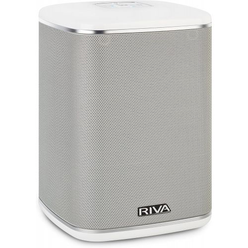  [아마존베스트]RIVA ARENA Smart Speaker Compact Wireless for Multi-Room music streaming and voice control works with Google Assistant (White)