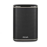 RIVA ARENA Smart Speaker Compact Wireless for Multi-Room music streaming and voice control works with Google Assistant (Black)