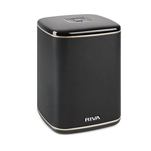  RIVA ARENA Smart Speaker Compact Wireless for Multi-Room music streaming and voice control works with Google Assistant (Black)