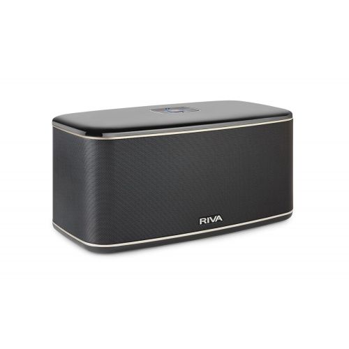  RIVA FESTIVAL Smart Speaker Mid-Size Wireless for Multi-Room music streaming and voice control works with Google Assistant (Black)