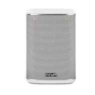 RIVA ARENA Smart Speaker Compact Wireless for Multi-Room music streaming and voice control works with Google Assistant (White)