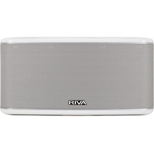  RIVA FESTIVAL Smart Speaker Mid-Size Wireless for Multi-Room music streaming and voice control works with Google Assistant (White)