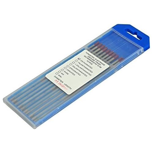  2% Thoriated WT20 Red TIG Welding Tungsten Electrode 18x 6 Pack of 10