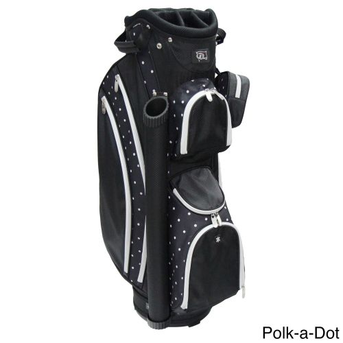  RJ Sports LB-960 Black Nylon Women ft s 9-inch Cart Bag With 3-pack Head Covers