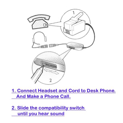  InnoTalk RJ9 Headset - Best Sound Phone headset + Cisco Avaya Panasonic Virtual Compatibility RJ9 Quick Disconnect Headset Cord compatible with Plantronics QD