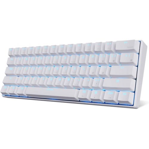  [아마존 핫딜] [아마존핫딜]RK ROYAL KLUDGE RK61 Wireless 60% Mechanical Gaming Keyboard, Ultra-compact Bluetooth Keyboard with Tactile Blue Switches, Compatible for Multi-device Connection, White