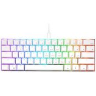 RK ROYAL KLUDGE RK61 Wired 60% Mechanical Gaming Keyboard RGB Backlit Ultra-Compact Hot-Swappable Brown Switch White