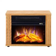 RKRCXH Electric Fireplace,Electric Stove Fireplaces,900W/1800W Freestanding Electrical Fireplace Indoor Heater Stove Log Wood (Brown) Electric Fireplace Stove