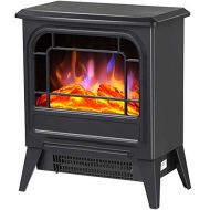 RKRCXH Electrical Fireplace 900/1800W Electric Fireplace Stove Heater,Fire Wood Flame Heater Stove Living Room Burner (Black) Electric Fireplace Stove