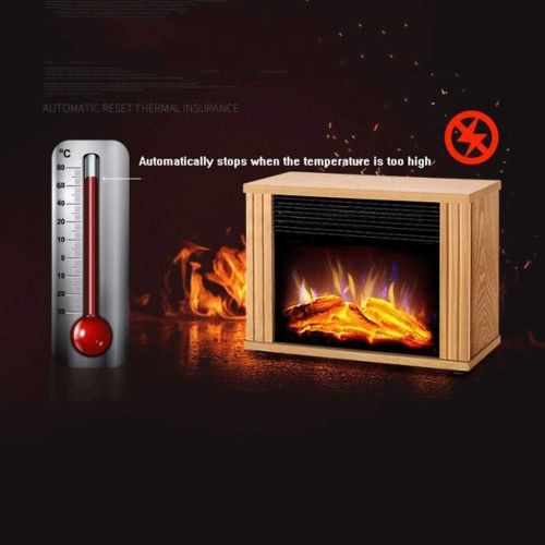  RKRCXH Electrical Fireplace 900/1800W Electric Fireplace Stove Heater,Fire Wood Flame Heater Stove Living Room Burner (Black) Electric Fireplace Stove