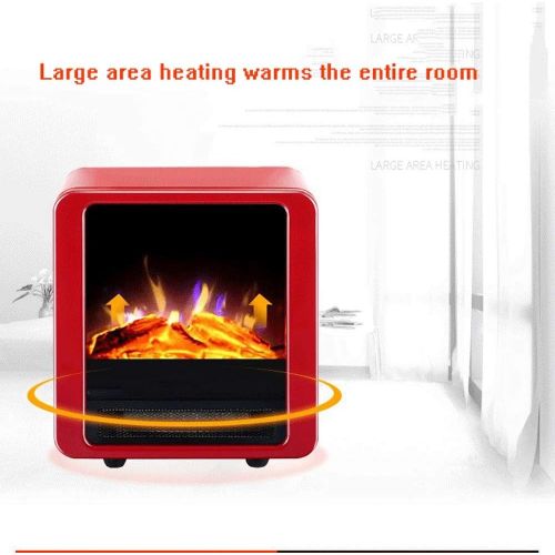  RKRCXH Electric Stove Fireplaces,Log Burner Electric Fire Stove,Freestanding Electric Fireplace Fire Wood Log Burning Effect Flame Heater Stove900/1800W(White) 33x20x37cm Electric