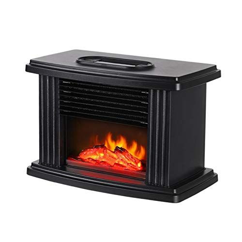  RKRCXH Electric Fireplace Freestanding Ventless Fireplace Heater with Thermostat Corner Fireplace 3D Flame Match Tempered Glass Electric Wood Stove Fireplace22.4x15.25x12cm Electri