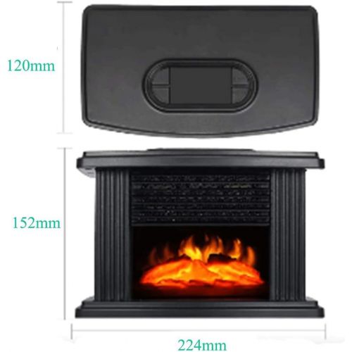  RKRCXH Electric Fireplace Freestanding Ventless Fireplace Heater with Thermostat Corner Fireplace 3D Flame Match Tempered Glass Electric Wood Stove Fireplace22.4x15.25x12cm Electri