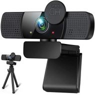 [아마존베스트]RLBUNZ 1080P Webcam with Microphone, Full HD PC/Laptop Webcam with Tripod, Automatic Light Correction, USB 2.0 Plug & Play for Live Streaming, Video Calls, Online Teaching, Confere