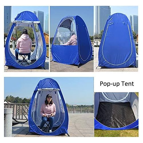  RLQ Pop-Up Sports Tent, Single Foldable Double-Door Double-Window Double Zipper Sports Portable Shelter, Perfect for Catching All The Outdoor Sports Action Include Fishing Soccer