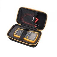 RLSOCO Carrying case for Fluke 117/115/116/114/113/177/178/179/233 Digital Multimeter & Works with Fluke 101/106/107/ F15B+F17B+F18B+ (with DIY Foam)(Yellow Zip)