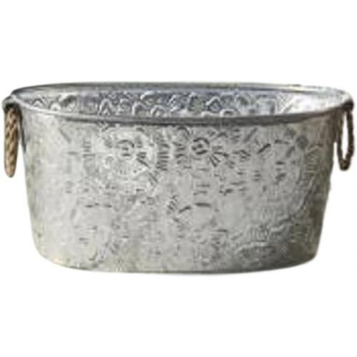  [아마존베스트]RLTBrand Oval Assorted Galvanized Tubs with Metal Handles - 1 Per Order