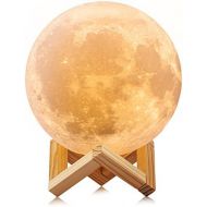 RMFSH ACED 3D Printing 4.7Inch Moon Light Lamp Baby Night Light, Dimmable Color Changing, Touch Battery Operated LED Moonlight Lamps for Bedrooms, Fathers Day Gifts, Cool Christmas Gifts