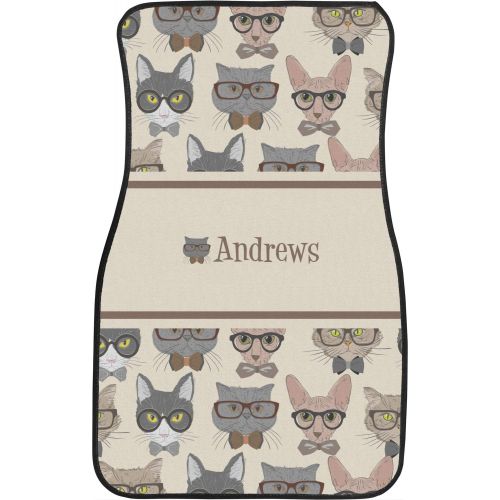  RNK Shops Hipster Cats Car Floor Mats (Front Seat) (Personalized)