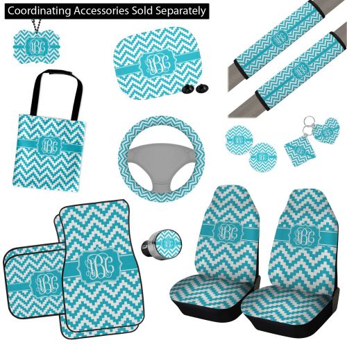  RNK Shops Pixelated Chevron Car Floor Mats Set - 2 Front & 2 Back (Personalized)