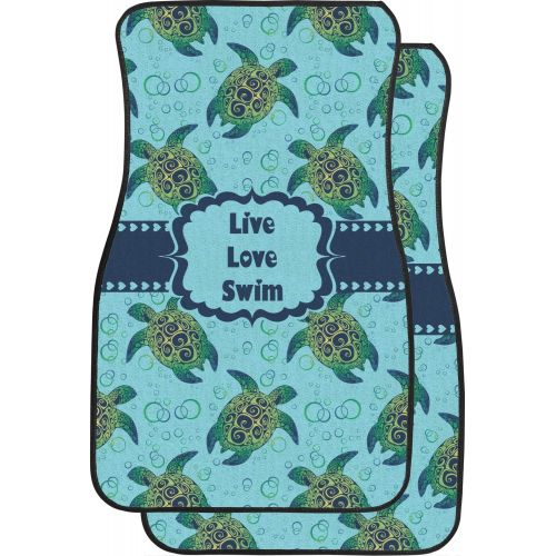  RNK Shops Sea Turtles Car Floor Mats Set - 2 Front & 2 Back (Personalized)