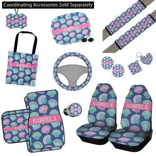  RNK Shops Preppy Sea Shells Car Floor Mats Set - 2 Front & 2 Back (Personalized)