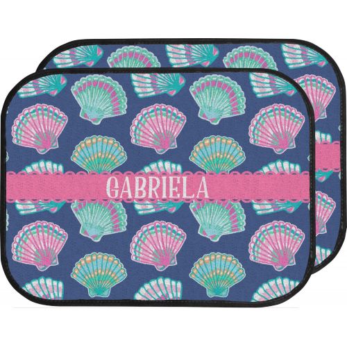  RNK Shops Preppy Sea Shells Car Floor Mats Set - 2 Front & 2 Back (Personalized)