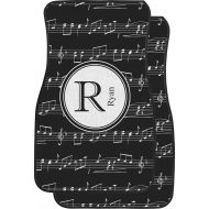 RNK Shops Musical Notes Car Floor Mats (Front Seat) (Personalized)