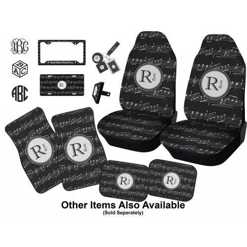  RNK Shops Musical Notes Car Floor Mats (Front Seat) (Personalized)