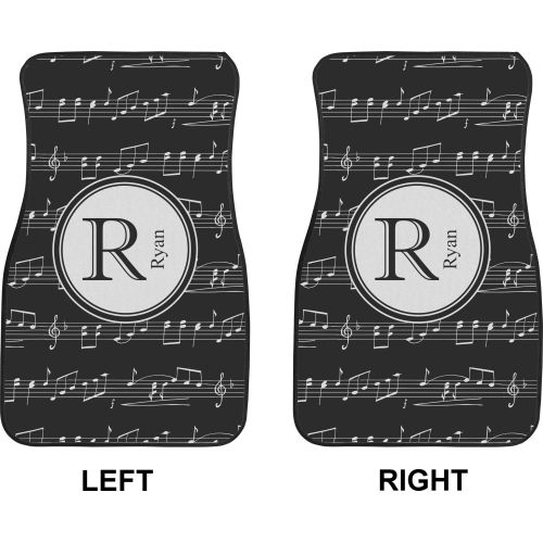  RNK Shops Musical Notes Car Floor Mats (Front Seat) (Personalized)