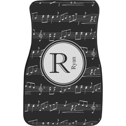  RNK Shops Musical Notes Car Floor Mats (Front Seat) (Personalized)