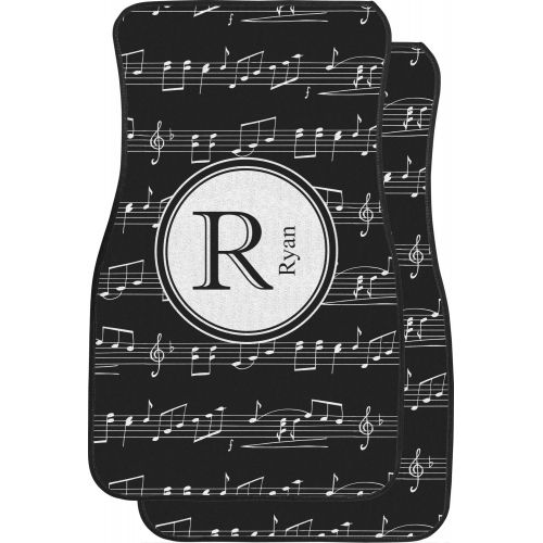  RNK Shops Musical Notes Car Floor Mats (Front Seat) (Personalized)