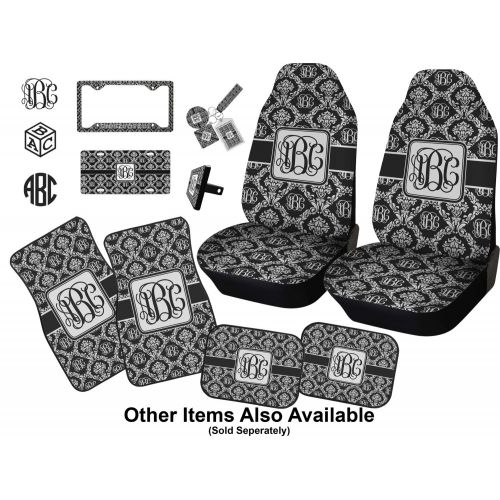  RNK Shops Monogrammed Damask Car Floor Mats Set - 2 Front & 2 Back (Personalized)