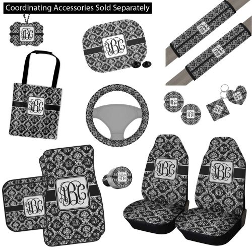  RNK Shops Monogrammed Damask Car Floor Mats Set - 2 Front & 2 Back (Personalized)