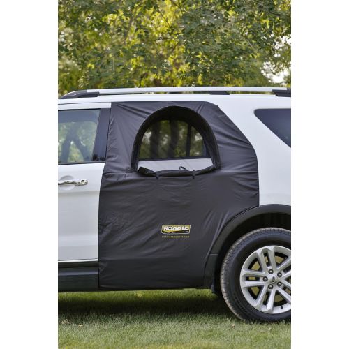  ROADIE- The OVERNIGHTER SUV Window Tent with Bug Screen and Retractable Awning ? Great for Camping in an SUV. (Patented)