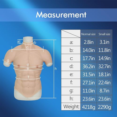  할로윈 용품ROANYER Silicone Muscle Suit Male Chest Realistic Silicone Chest Fake Muscle Belly Simulation Skin Silicone