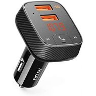 [아마존베스트]ROAV Anker Roav SmartCharge F2 Bluetooth FM Transmitter, Wireless Audio Adapter and Receiver, Car Charger with Bluetooth 4.2, Car Locator, App Support, 2 USB ports, PowerIQ, AUX Out, an